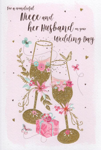 Picture of NIECE & HER HUSBAND WEDDING DAY CARD